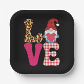 Valentijnsdag Red Buffalo Plays Leopar Papieren Bordje (Voorkant)