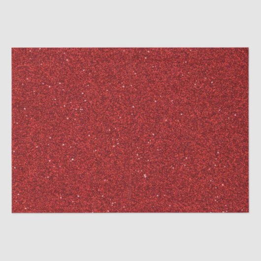 Valentijnsdag Red Faux Glitter Elegant stijlvol Tissuepapier (Voorkant)