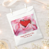 Valentijnsdag Red Glass Heart Roos Petals Bedankzakje (Geknipt)