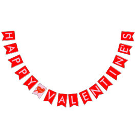 Valentijnsdag Red Hart Roze Bunting Banner