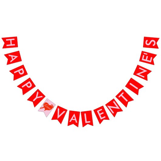 Valentijnsdag Red Hart Roze Bunting Banner (Alle)