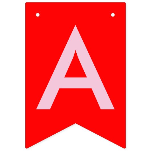 Valentijnsdag Red Hart Roze Bunting Banner (Tweede vlag)