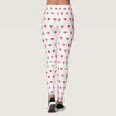 Valentijnsdag Red Heart Black Leggings (Achterkant)