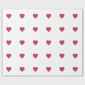 Valentijnsdag Red Heart Cadeaupapier (Vlak)