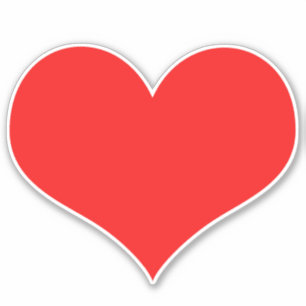 Valentijnsdag Red Heart Cute Colorful 2022 Sticker