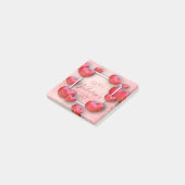 Valentijnsdag Red Heart Glitter Post-it® notes (Schuin)