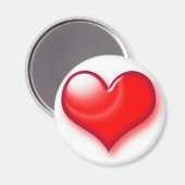 Valentijnsdag Red Heart Magneet (Voorkant / Achterkant)