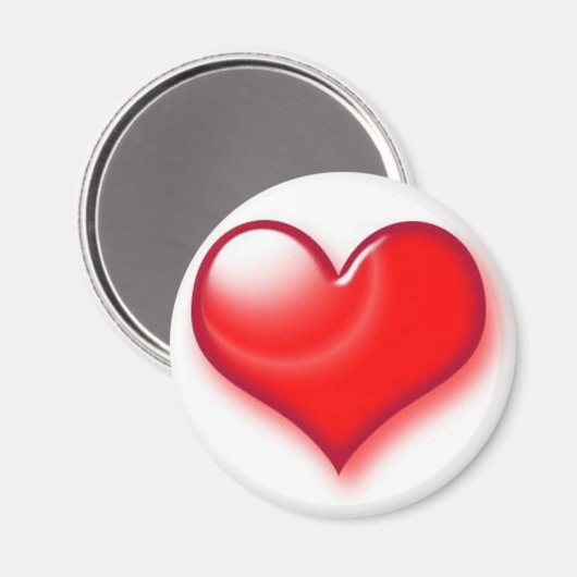 Valentijnsdag Red Heart Magneet (Voorkant / Achterkant)