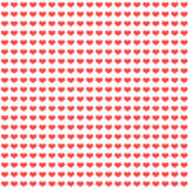 Valentijnsdag Red Heart Pattern Cute Cool 2022 Sticker (Voorkant)