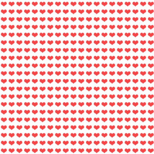 Valentijnsdag Red Heart Pattern Cute Cool 2022 Sticker (Voorkant)