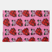 VALENTIJNSDAG RED HEART PINK KITCHEN DISH TOWEL THEEDOEK (Horizontaal)