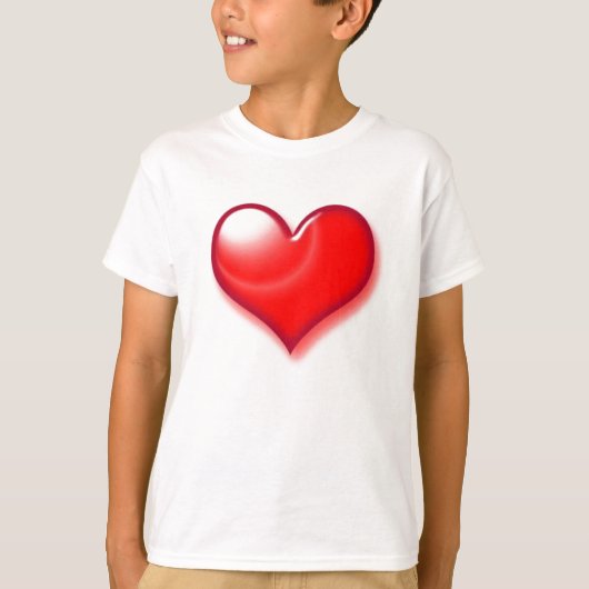 Valentijnsdag Red Heart T-shirt (Voorkant)