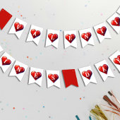 Valentijnsdag Red Heart Vlaggetjes