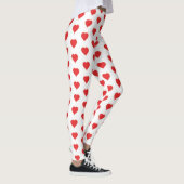 Valentijnsdag Red Heart Whimsiacl Pattern Leggings (Rechts)