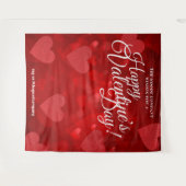 Valentijnsdag Red Hearts | Achtergrond fotoselfie Wandkleed (Voorkant (horizontaal))