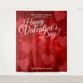 Valentijnsdag Red Hearts | Achtergrond fotoselfie Wandkleed (Voorkant)