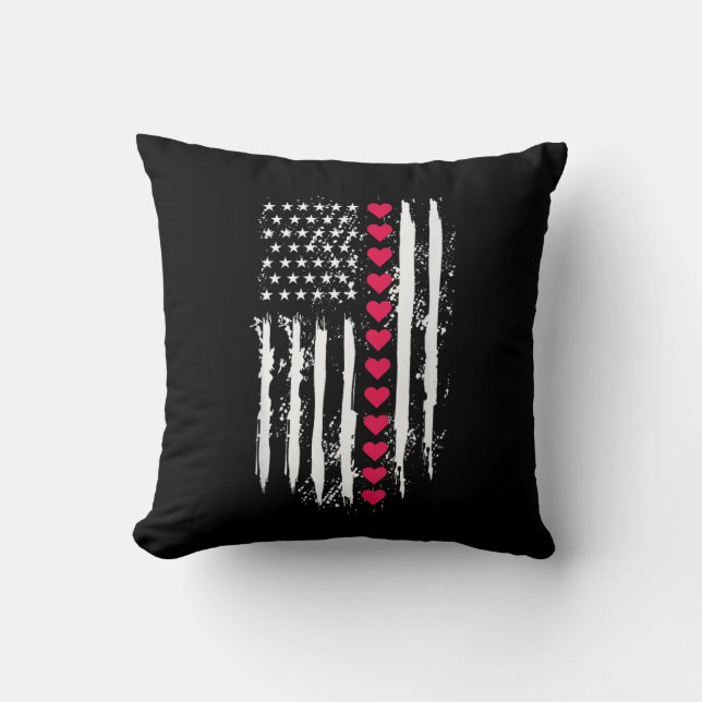 Valentijnsdag Red Hearts Amerikaans Kussen (Voorkant)
