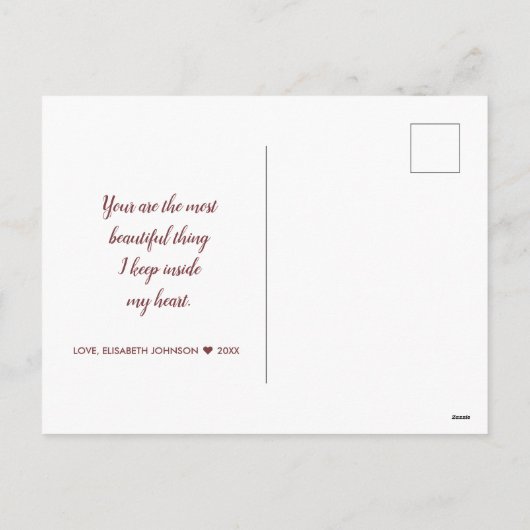 Valentijnsdag Red Hearts Glitter - Briefkaart (Achterkant)