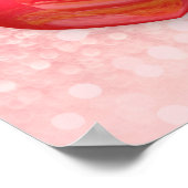 Valentijnsdag Red Hearts Glitter Poster Print (Hoek)