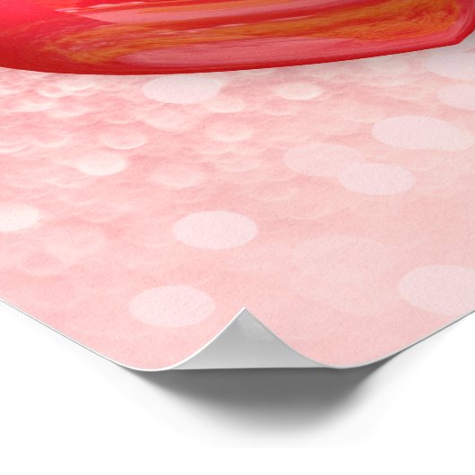 Valentijnsdag Red Hearts Glitter Poster Print (Hoek)