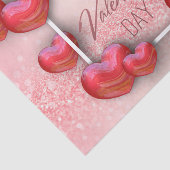 Valentijnsdag Red Hearts Glitter-weefselpapier Tissuepapier (Detail)