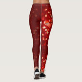Valentijnsdag Red Hearts JOUW TEKST in Leggings (Achterkant)