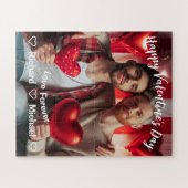 Valentijnsdag | Red Hearts LGBT Custom Foto Legpuzzel (Horizontaal)
