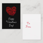 Valentijnsdag Red Hearts Note Kaarten Notitiekaartje (Voorkant / Achterkant)