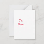 Valentijnsdag Red Hearts Note Kaarten Notitiekaartje (Achterkant)