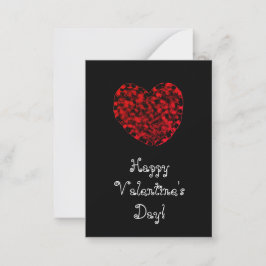 Valentijnsdag Red Hearts Note Kaarten Notitiekaartje