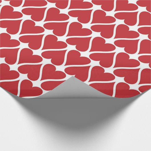 Valentijnsdag Red Hearts Patroon Cadeaupapier (Hoek)