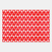 Valentijnsdag Red Hearts Patroon Inpakpapier Vel (Voorkant)