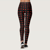 Valentijnsdag Red Hearts White Heart Women's Leggings (Achterkant)