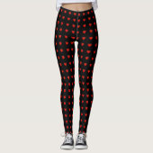 Valentijnsdag Red Hearts White Heart Women's Leggings (Voorkant)