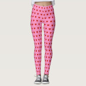 Valentijnsdag Red Hearts White Heart Women's Leggings (Voorkant)