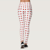 Valentijnsdag Red Hearts White Heart Women's Leggings (Achterkant)