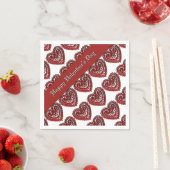 Valentijnsdag Red Lace Hearts Pattern Napkins Servetten (Insitu)