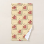 Valentijnsdag Red Love Heart Bath Towel Set Bad Handdoek (Handdoek)