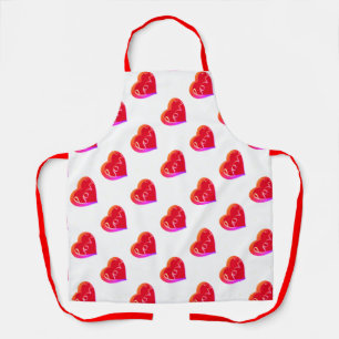Valentijnsdag Red Love Heart Schort