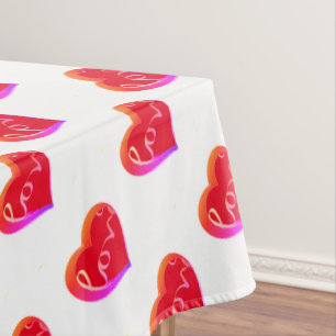 Valentijnsdag Red Love Heart Tafelkleed