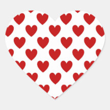 Valentijnsdag Red Love Hearts Stickers