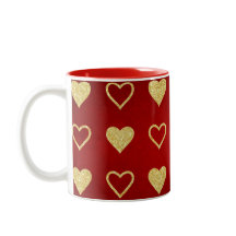 Valentijnsdag Red Luxury Golden Hearts