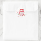 Valentijnsdag Red Owl Snoep Favor Sticker (Tas)
