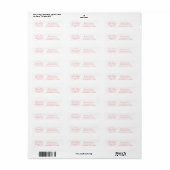 Valentijnsdag Red Pink Party Retouradres Etiket (Full Sheet)