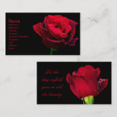 Valentijnsdag Red Rose Notitiekaartje (Voorkant / Achterkant)