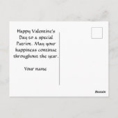 Valentijnsdag Red Rose Patriot Briefkaart (Achterkant)