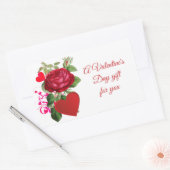 Valentijnsdag Red Rose Vakantie Sticker (Envelop)