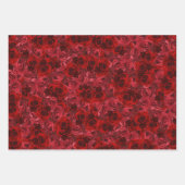 Valentijnsdag Red Roses Hearts Elegant Stijlvol Inpakpapier Vel (Voorkant 2)