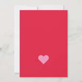 Valentijnsdag Red Scalloped Edges Party Kaart (Achterkant)