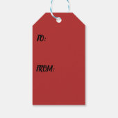 "Valentijnsdag Red" Solid Red Gift Label Cadeaulabel (Achterkant)